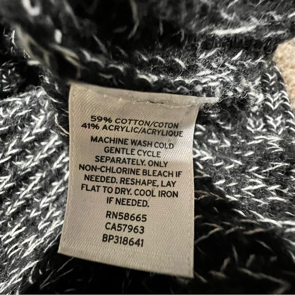 BP. Long Black/White Knit Sweater Pullover Jumper M - Picture 7 of 9